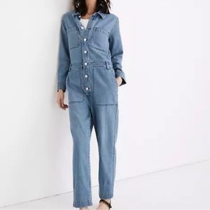 Madewell Relaxed Denim Coveralls in Glenroy Wash
